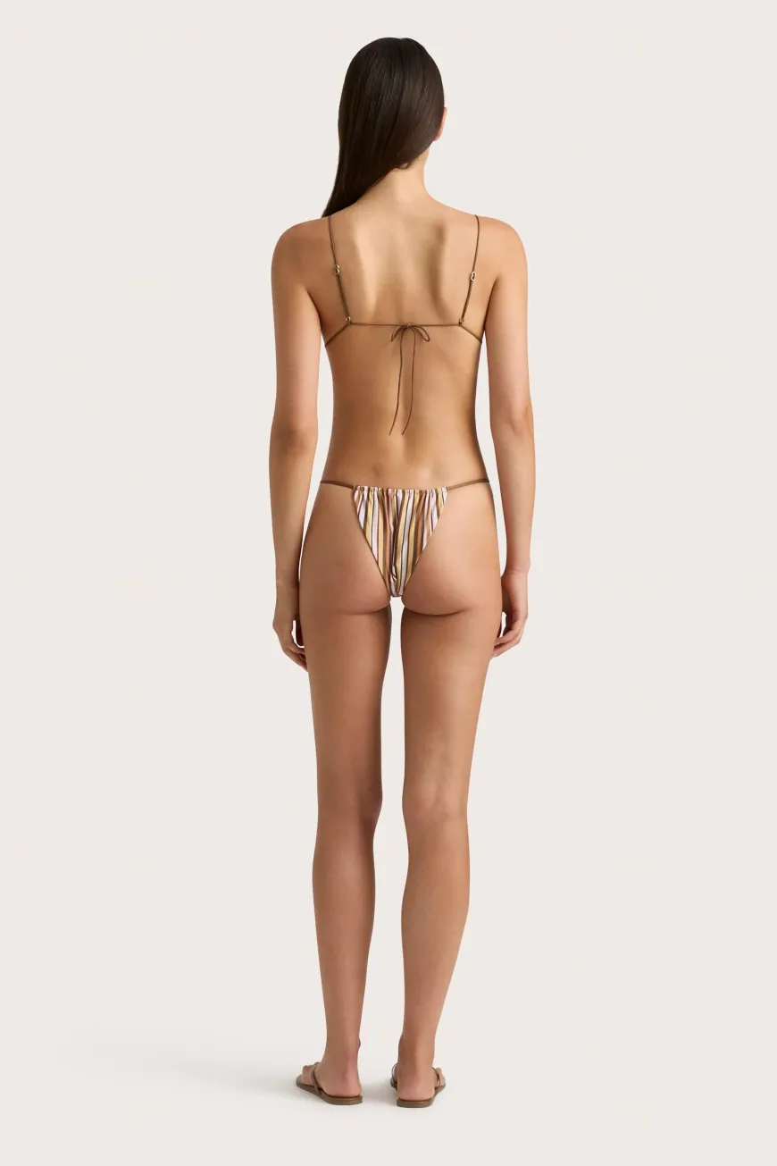 Elea Bikini Bottom Terracotta Stripe
