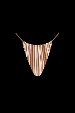 Elea Bikini Bottom Terracotta Stripe