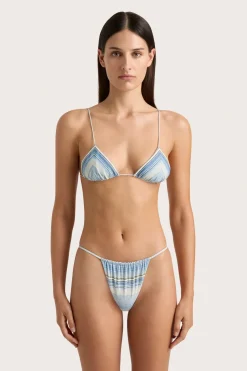 Elea Bikini Top Futura Stripe Sky Blue