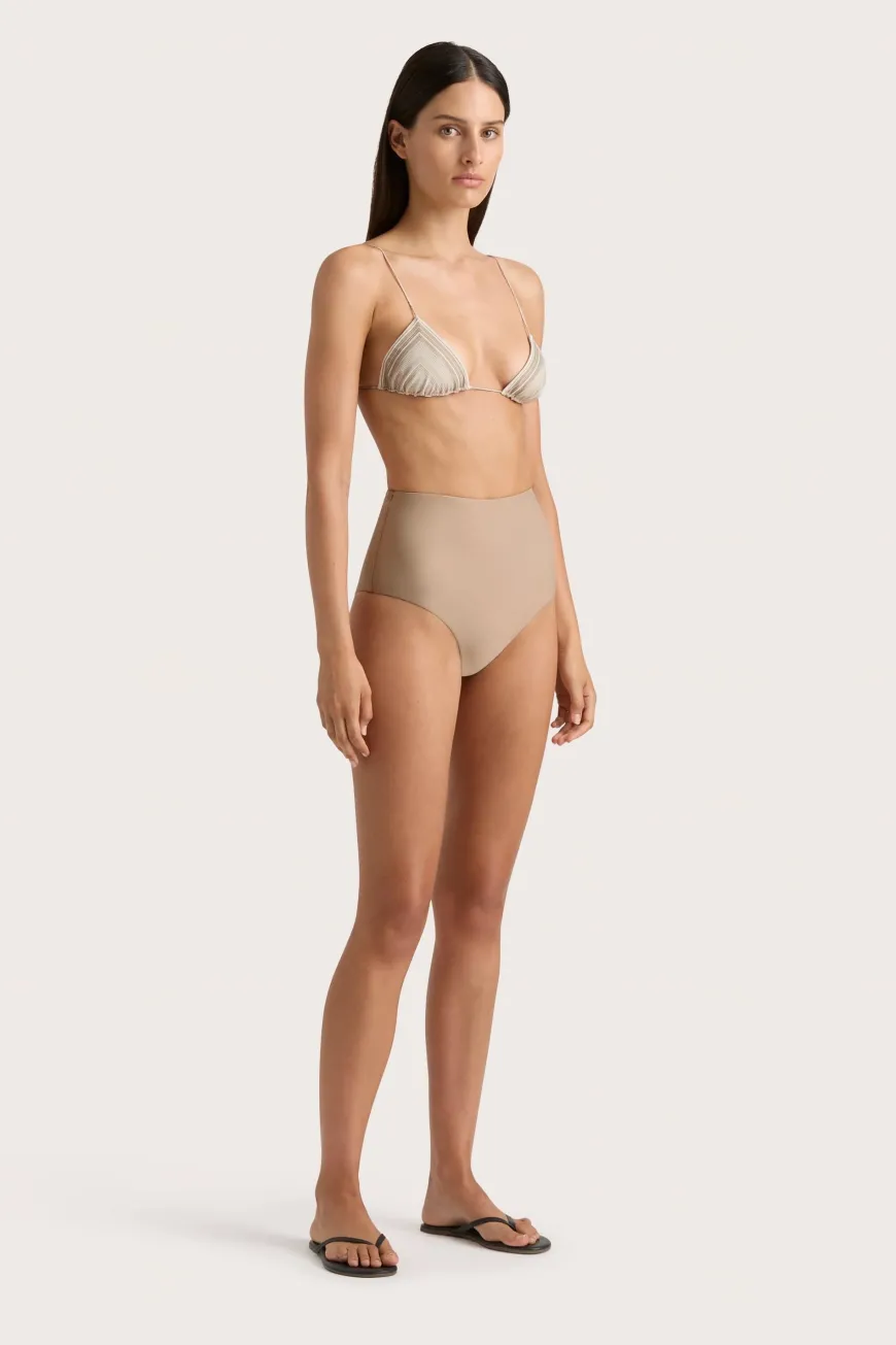 Elea Bikini Top Futura Stripe Taupe