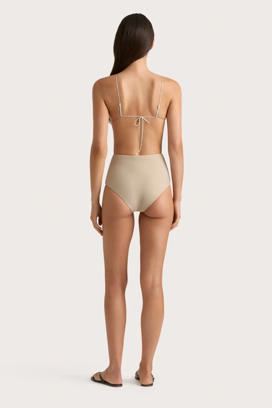 Elea Bikini Top Futura Stripe Taupe