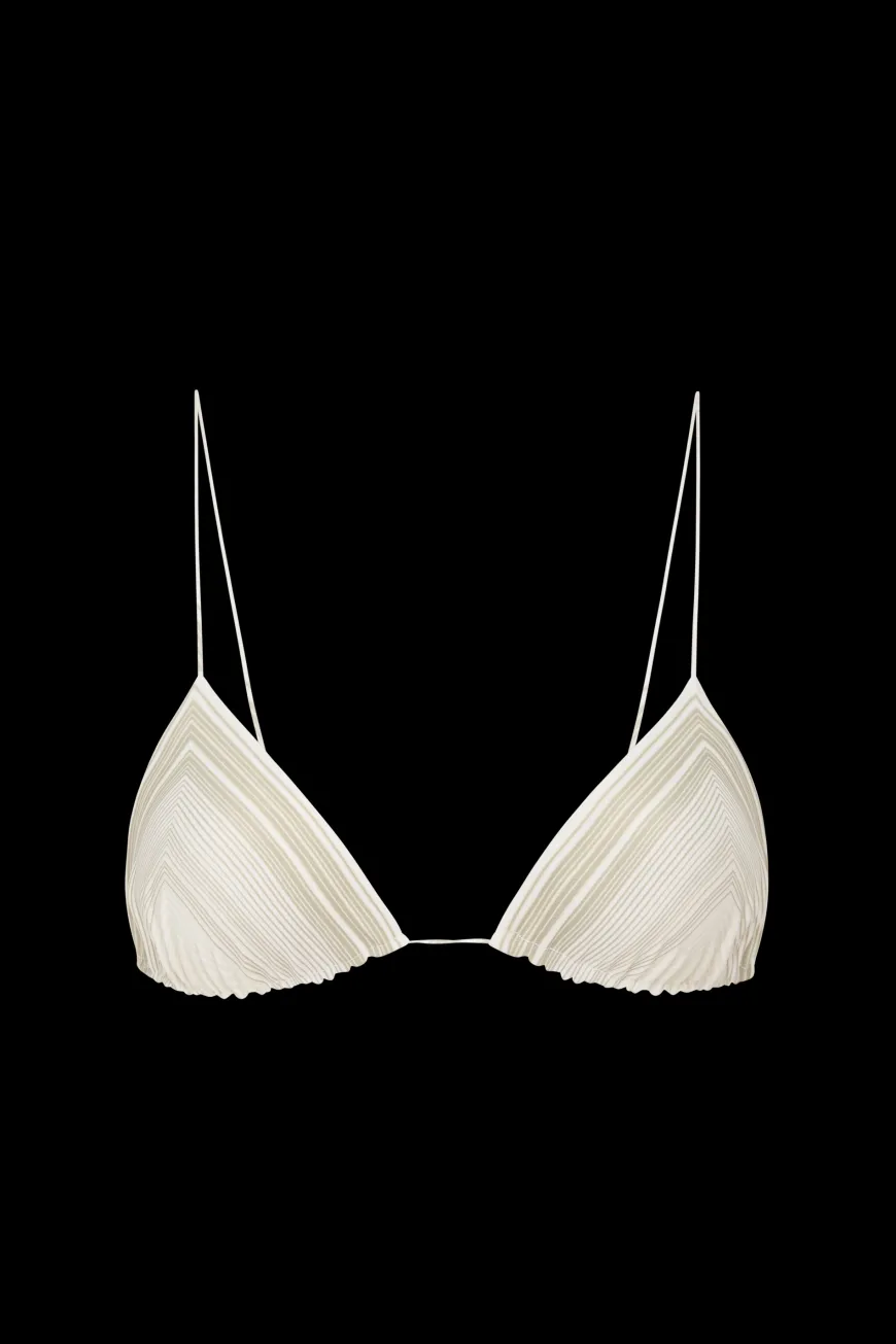 Elea Bikini Top Futura Stripe Taupe