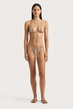 Elea Bikini Top Terracotta Stripe