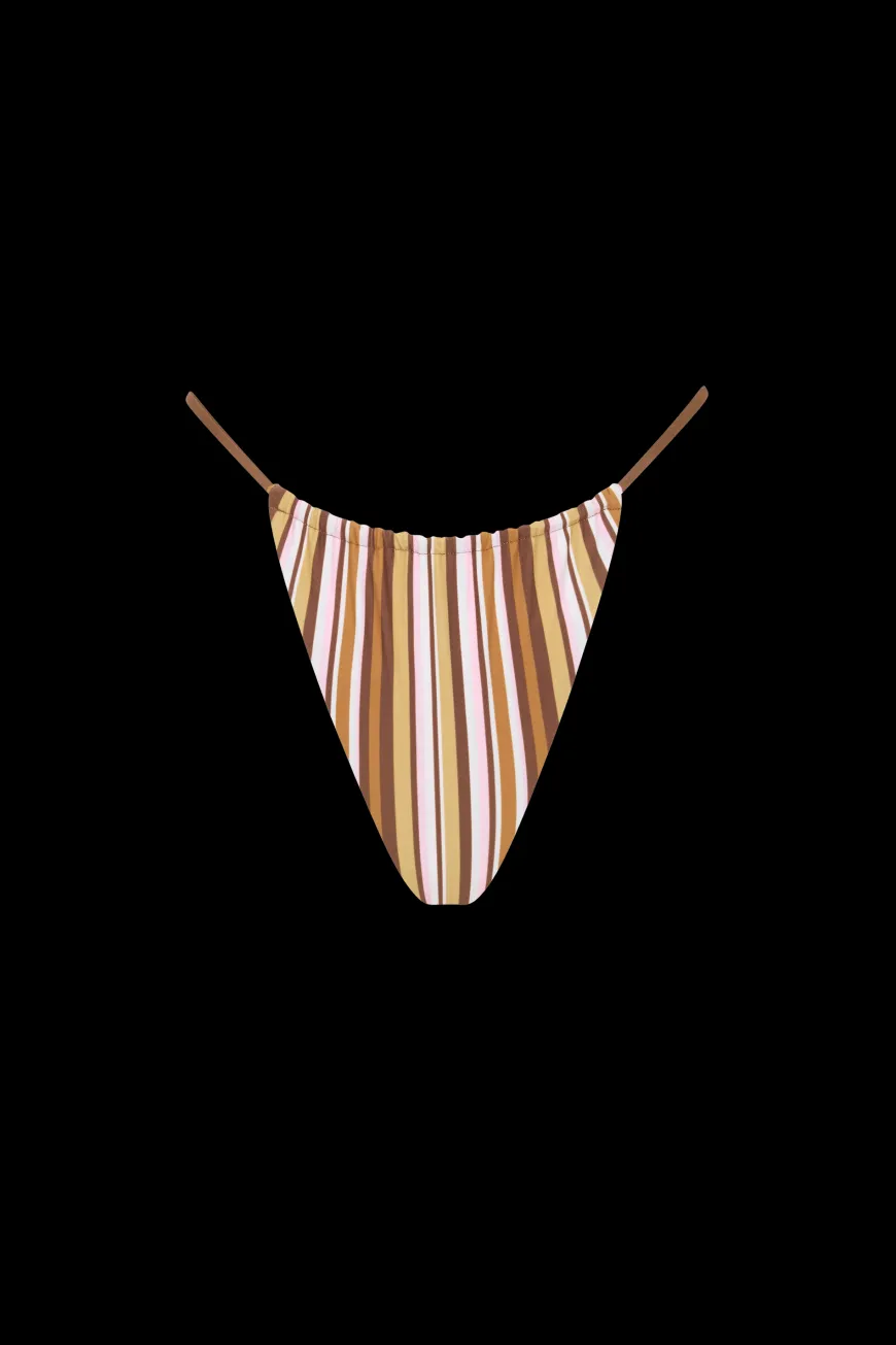 Elea Bikini Top Terracotta Stripe
