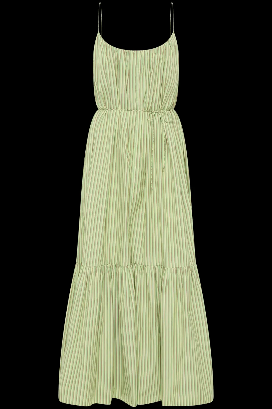 Elodie Maxi Dress Green Stripe