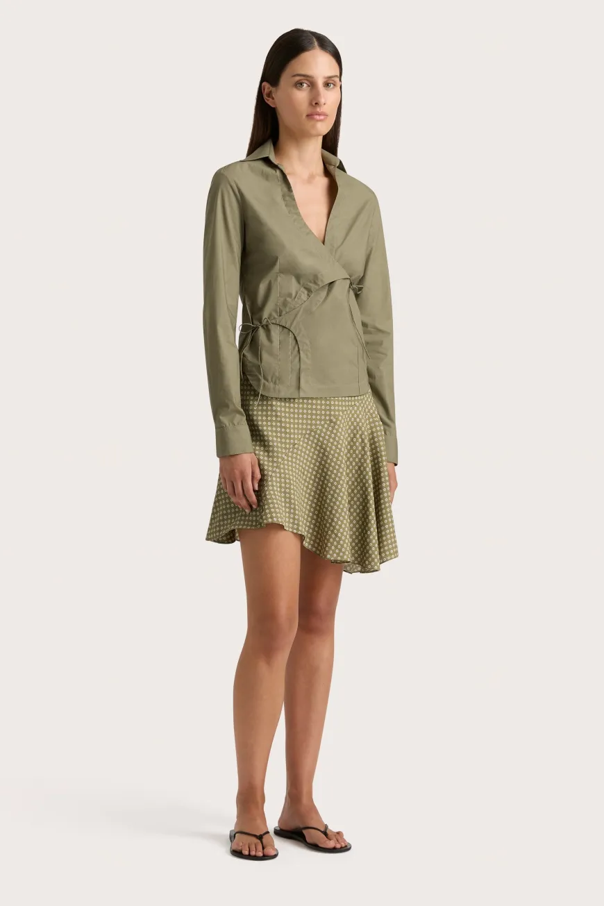 Emalee Mini Skirt Oliander Khaki