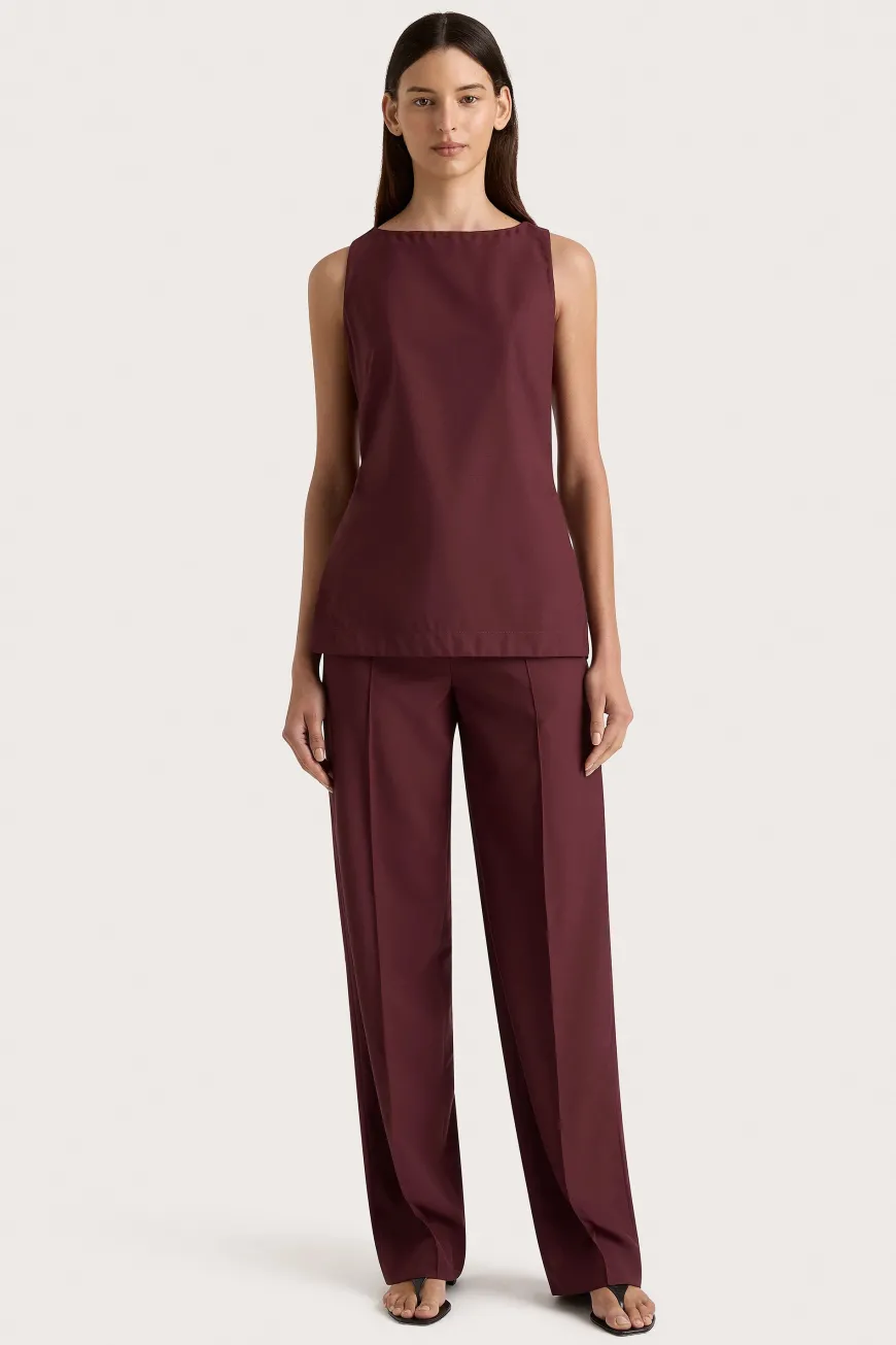Emilie Trouser Bordeaux