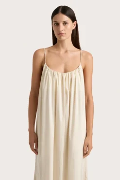En Vau Maxi Dress Foam Taupe Stripe