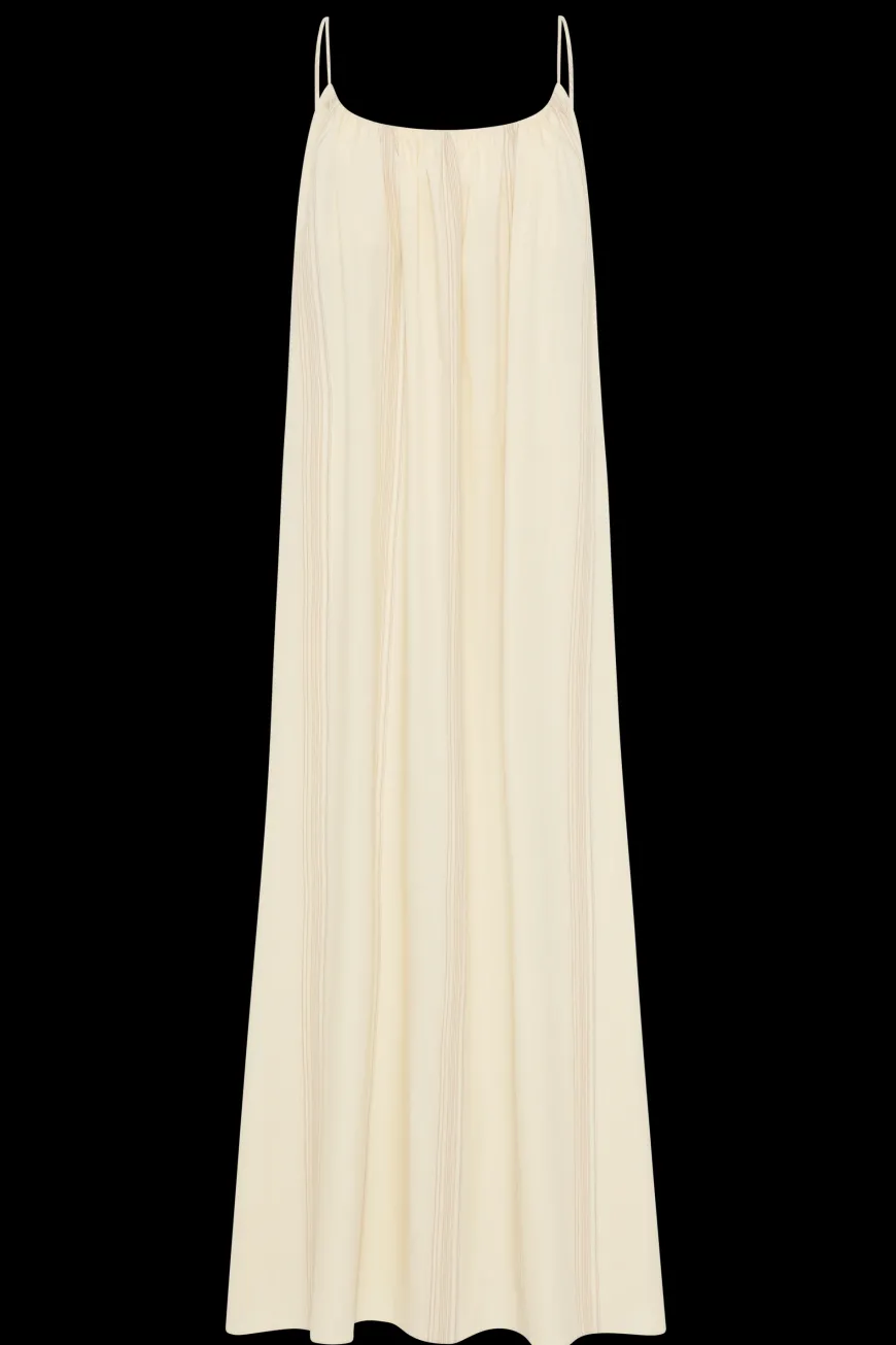 En Vau Maxi Dress Foam Taupe Stripe