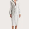 En Vau Shirt Dress Striped Soft Blue