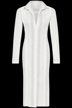 En Vau Shirt Dress Striped Soft Blue