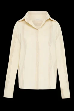 En Vau Shirt Foam Taupe Stripe