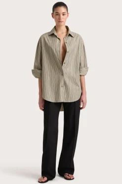 En Vau Shirt Khaki Stripe
