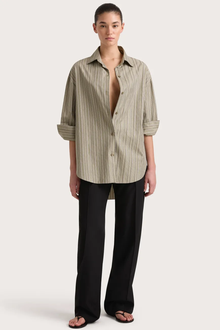 En Vau Shirt Khaki Stripe