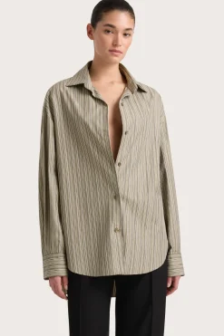 En Vau Shirt Khaki Stripe