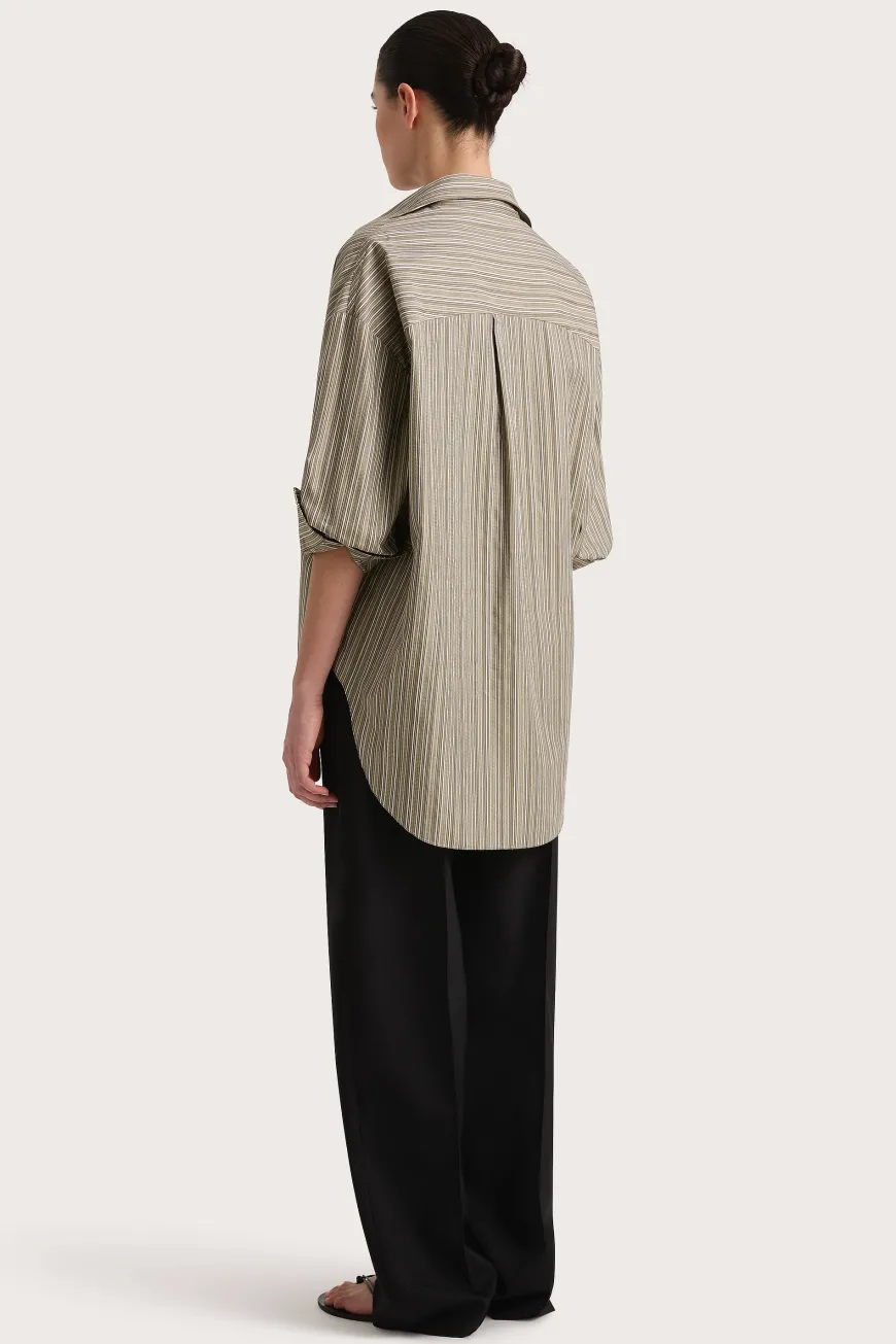 En Vau Shirt Khaki Stripe