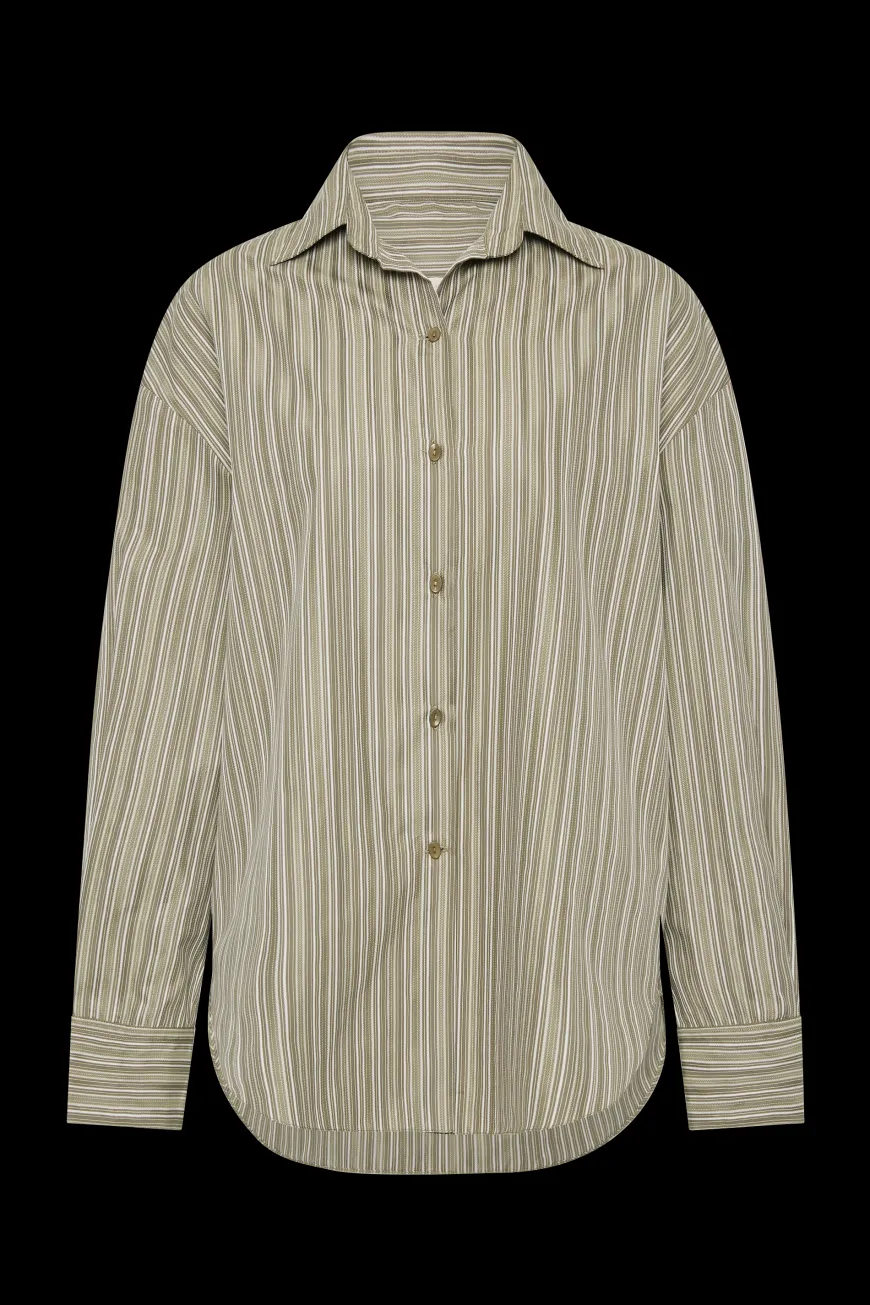 En Vau Shirt Khaki Stripe