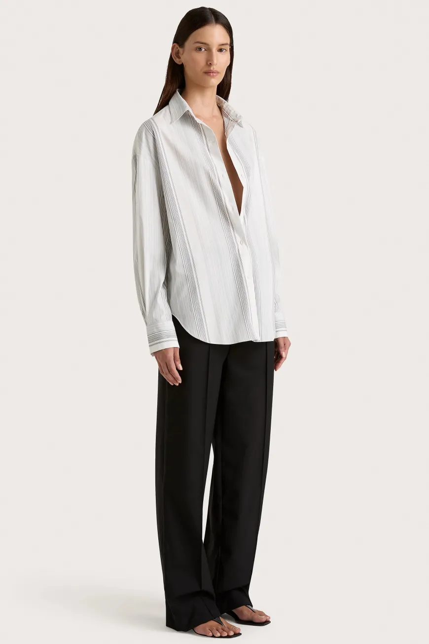 En Vau Shirt Striped Soft Blue