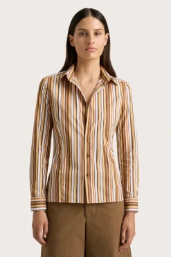 En Vau Shirt Terracotta Stripe