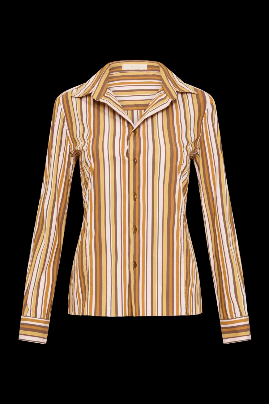 En Vau Shirt Terracotta Stripe