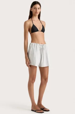 En Vau Short Striped Soft Blue
