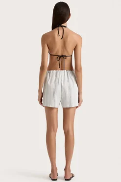 En Vau Short Striped Soft Blue