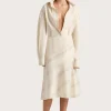 En Vau Skirt Foam Taupe Stripe