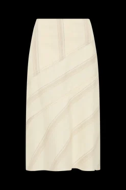 En Vau Skirt Foam Taupe Stripe