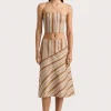 En Vau Skirt Terracotta Stripe