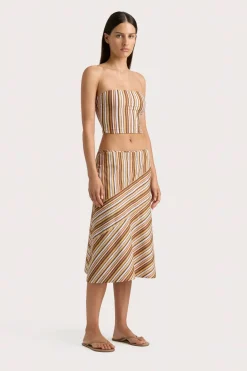 En Vau Skirt Terracotta Stripe