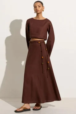 Es Raco Skirt Tobacco - Final Sale