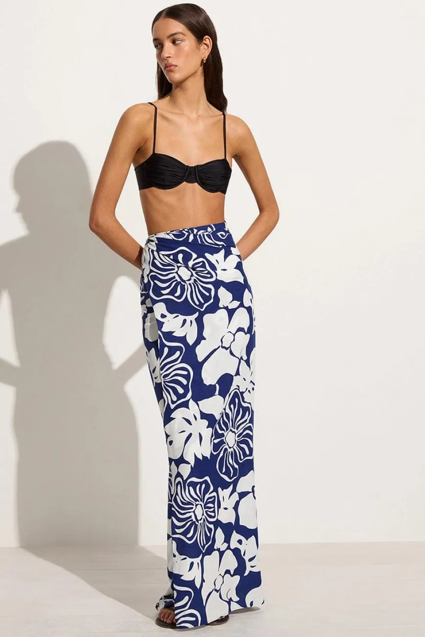 Flavia Pareo Mica Floral Navy - Final Sale