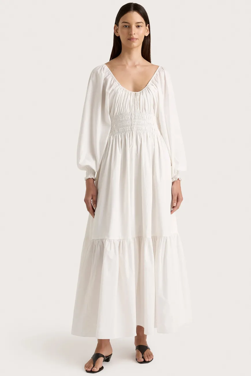 Fleur Maxi Dress White