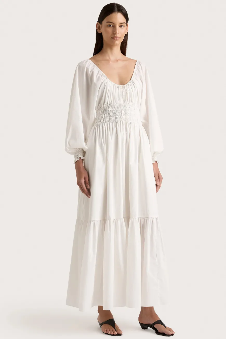 Fleur Maxi Dress White