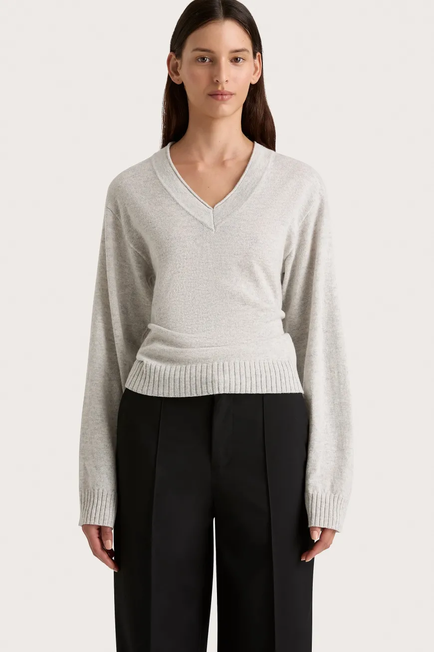 Frederikke Cashmere Sweater Grey Marle