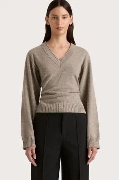 Frederikke Cashmere Sweater Taupe Marle