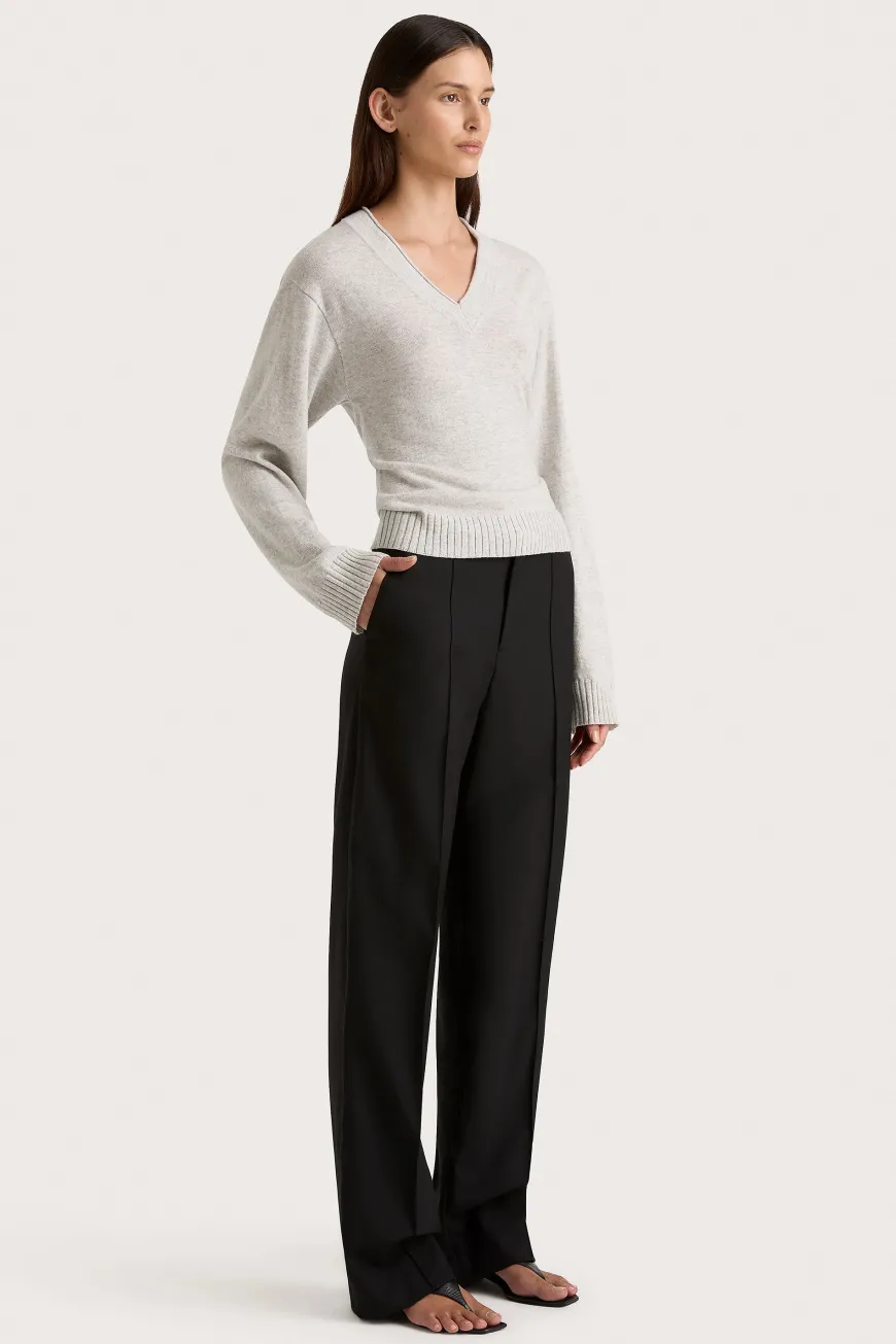 Frederikke Cashmere Sweater Grey Marle