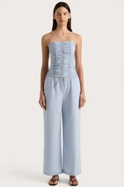 Freja Pant Blue Pinstripe