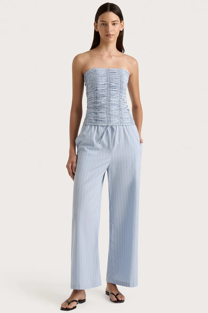 Freja Pant Blue Pinstripe