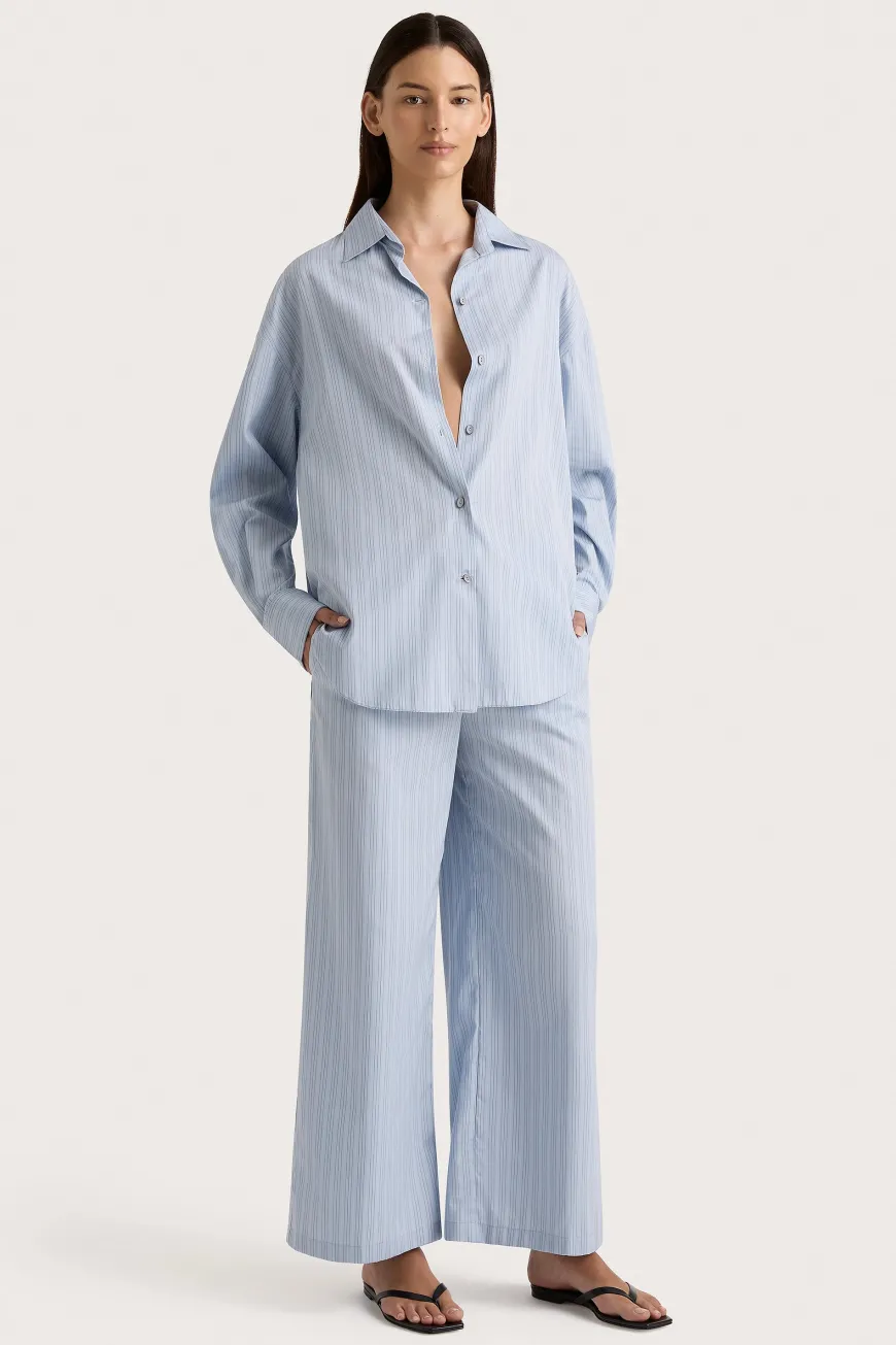 Freja Pant Blue Pinstripe