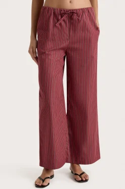 Freja Pant Wine Stripe