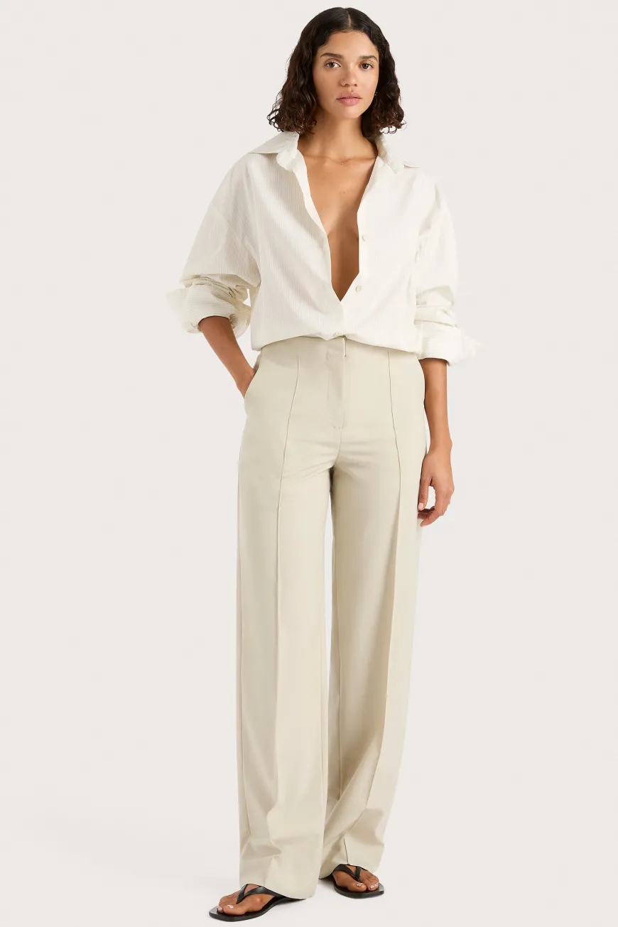 Freja Shirt Cream Pinstripe