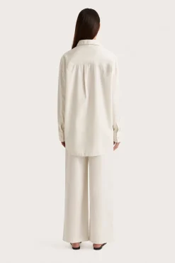 Freja Shirt Cream Pinstripe