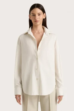 Freja Shirt Cream Pinstripe