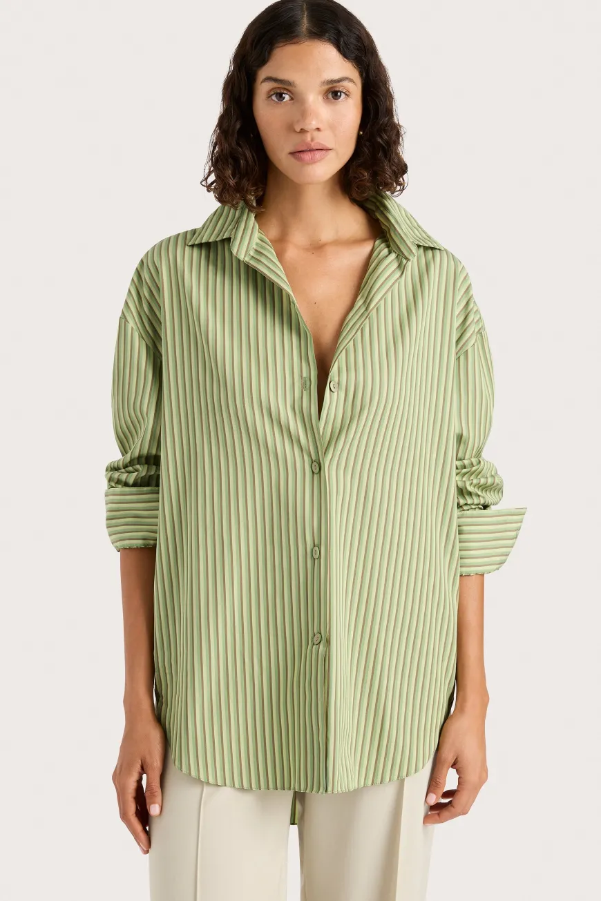 Freja Shirt Green Stripe