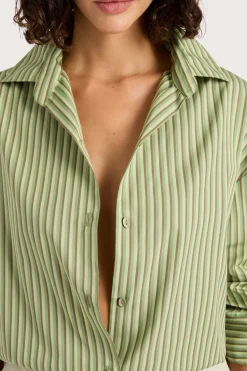Freja Shirt Green Stripe