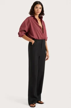 Freja Shirt Wine Stripe