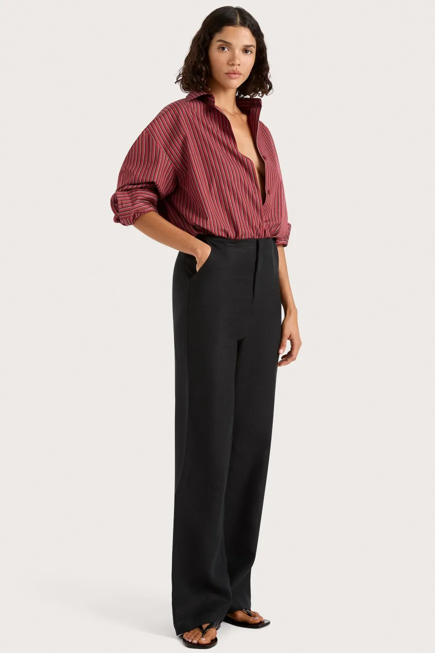 Freja Shirt Wine Stripe