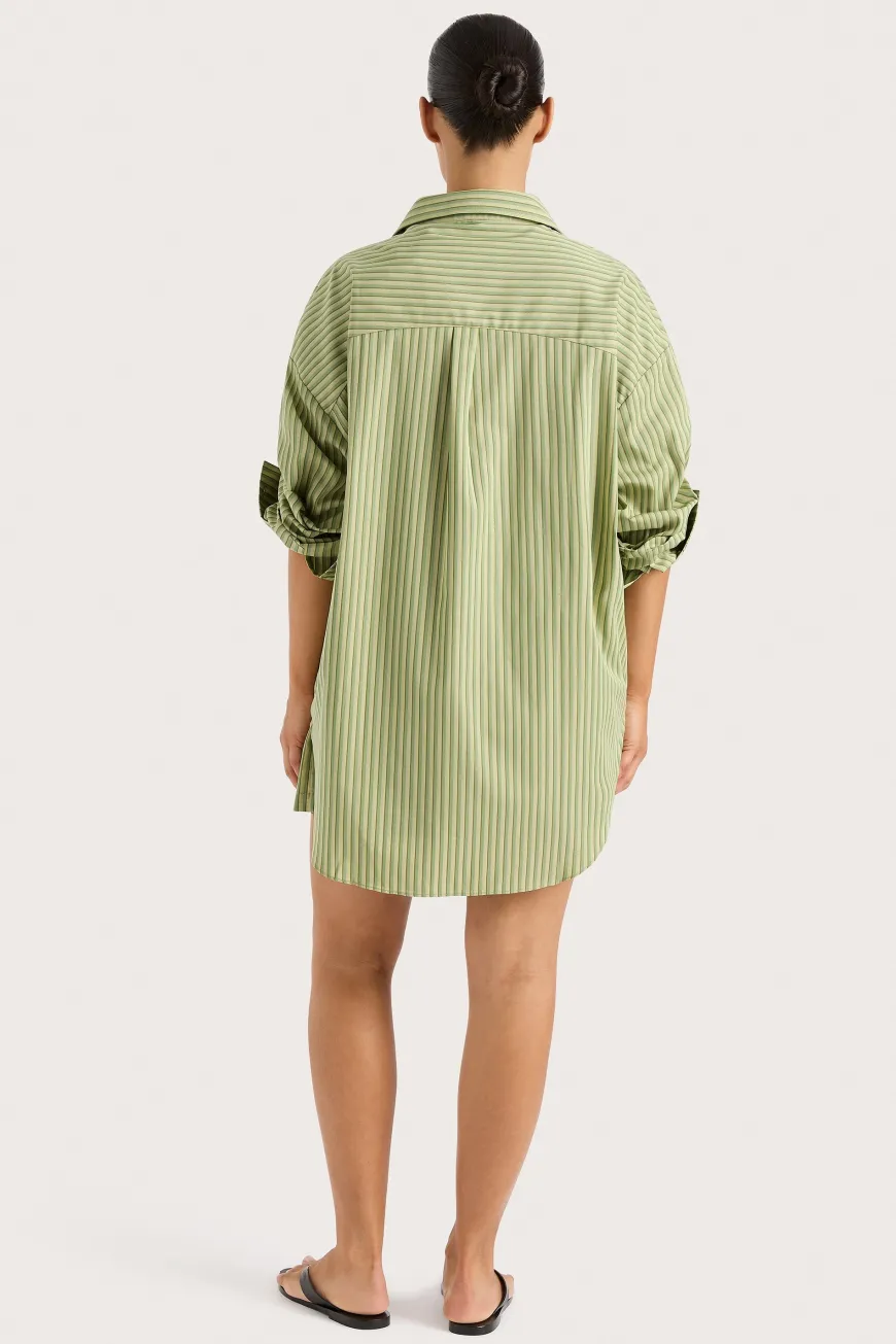 Freja Shorts Green Stripe