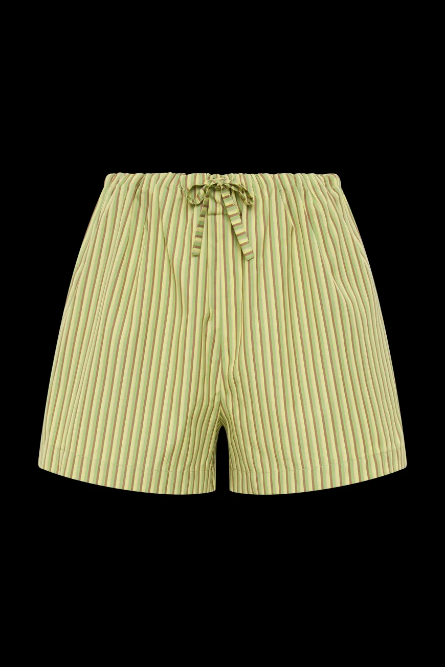 Freja Shorts Green Stripe